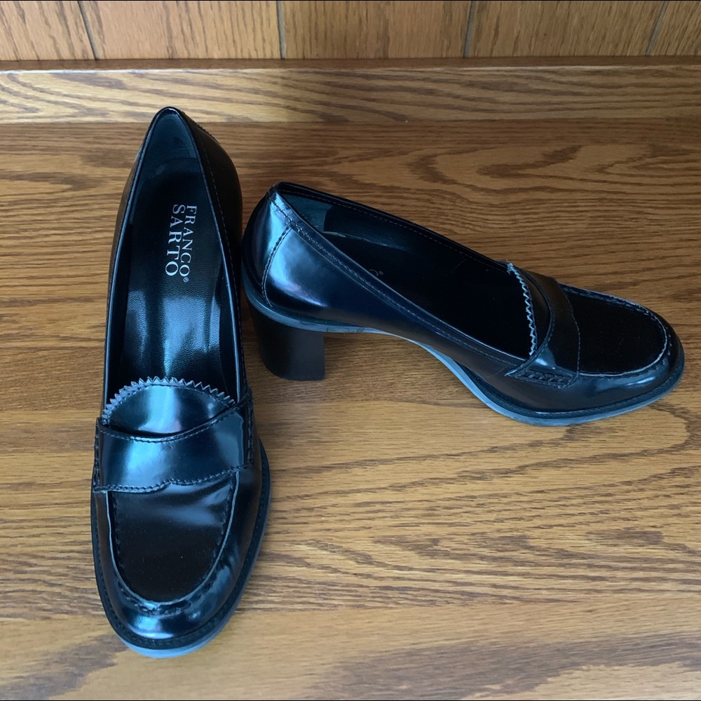 Franco Sarto Black Leather Shoes